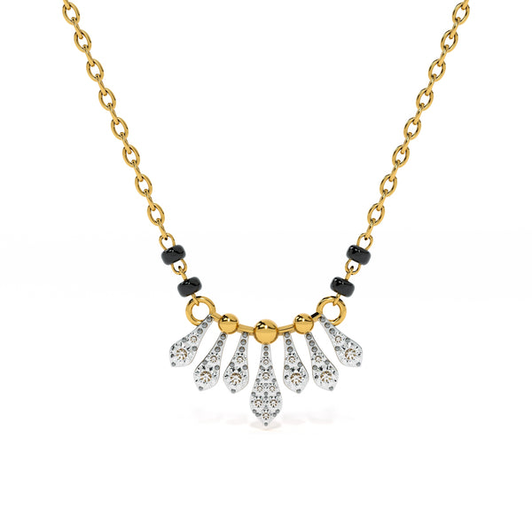 Falling Grace 9KT Gold Lab Grown Diamond Mangalsutra