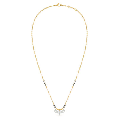 Falling Grace 9KT Gold Lab Grown Diamond Mangalsutra