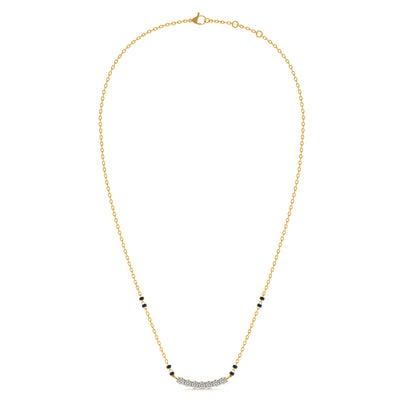Eternal Curve Glow 9KT Gold Lab Grown Diamond Mangalsutra