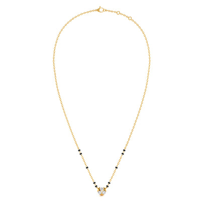 Crystal Bloom 9KT Gold Lab Grown Diamond Mangalsutra
