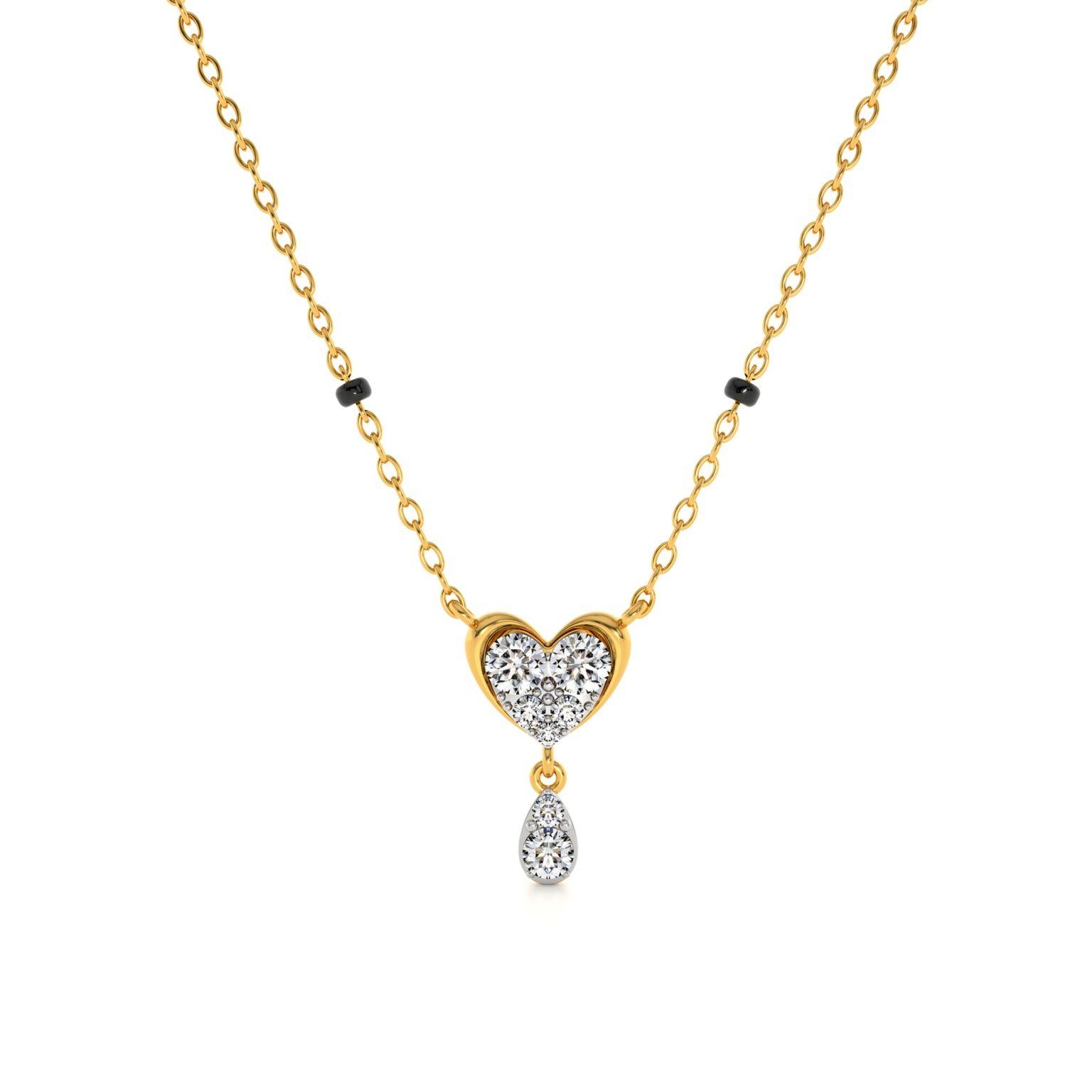 Charmheart Drizzle 9KT Gold Laboratory Grown Diamond Mangalsutra