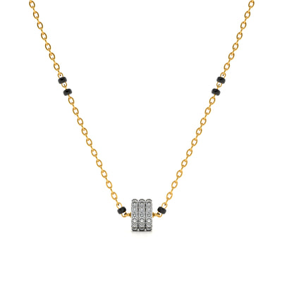 Lattice Gleam 9KT Gold Lab Grown Diamond Mangalsutra