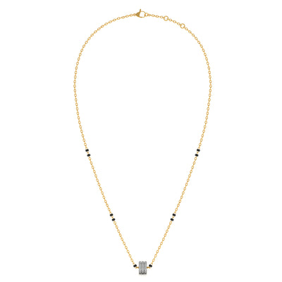 Lattice Gleam 9KT Gold Lab Grown Diamond Mangalsutra