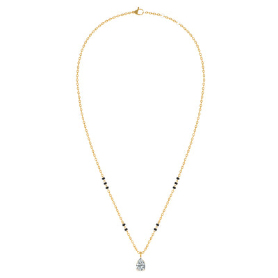 Dewlight Drop 9KT Gold Lab Grown Diamond Mangalsutra