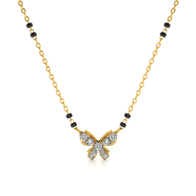 Wings of Grace 9KT Gold Lab Grown Diamond Mangalsutra
