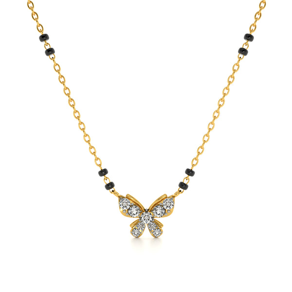 Wings of Grace 9KT Gold Lab Grown Diamond Mangalsutra