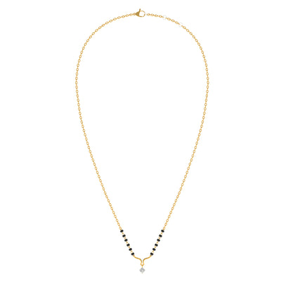 Bondflow Curve 9KT Gold Lab Grown Diamond Mangalsutra
