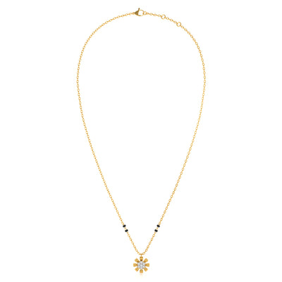 Petalburst Glow 9KT Gold Lab Grown Diamond Mangalsutra