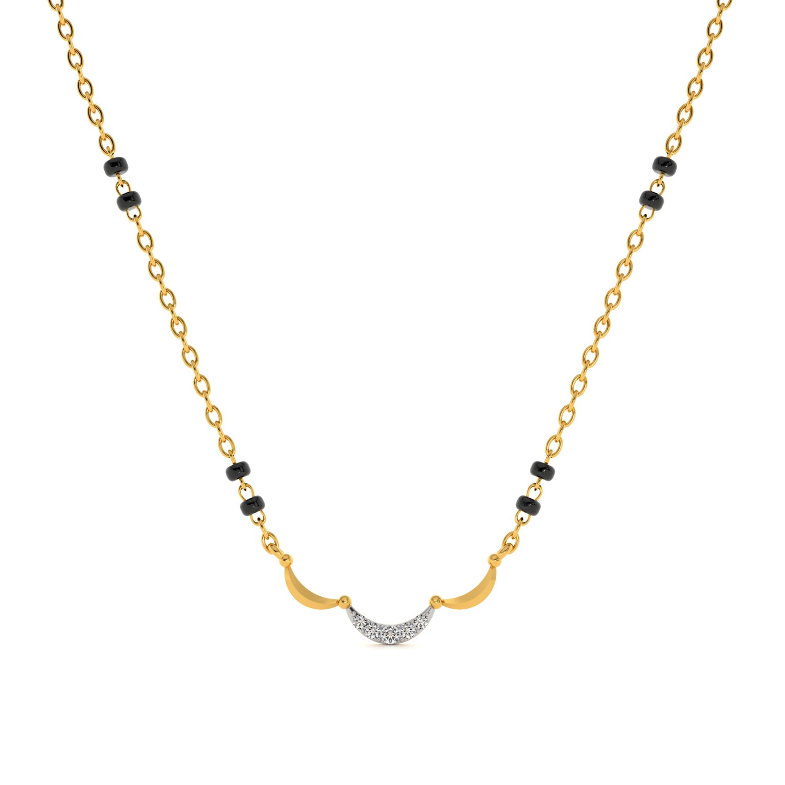 Bondwave Glow 9KT Gold Laboratory Grown Diamond Mangalsutra