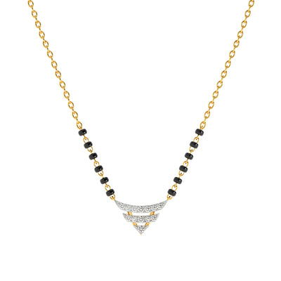 Softline Curve 9KT Gold Lab Grown Diamond Mangalsutra