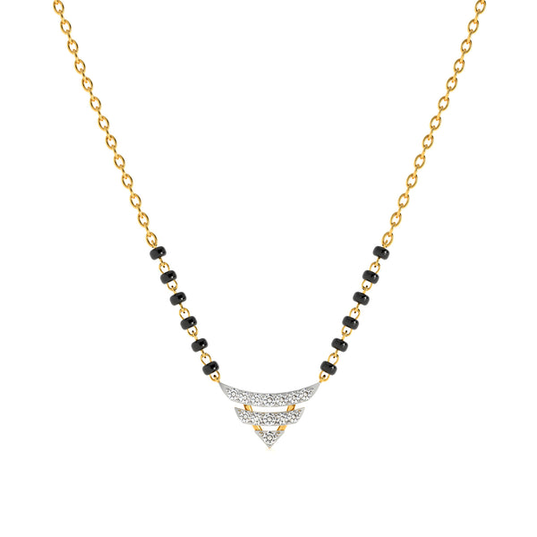 Softline Curve 9KT Gold Lab Grown Diamond Mangalsutra