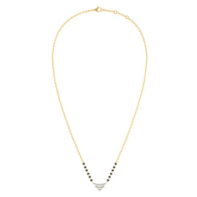 Softline Curve 9KT Gold Lab Grown Diamond Mangalsutra