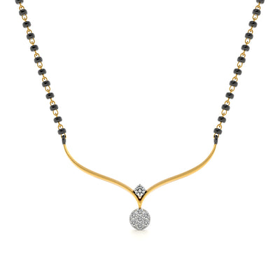 Classic Drop 9KT Gold Lab Grown Diamond Mangalsutra