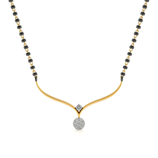 Classic Drop 9KT Gold Lab Grown Diamond Mangalsutra