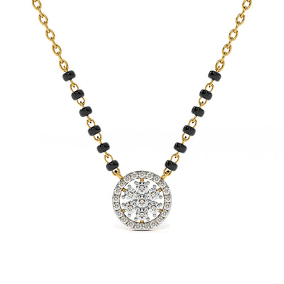 Sunflare Halo 9KT Gold Lab Grown Diamond Mangalsutra