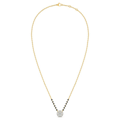 Sunflare Halo 9KT Gold Lab Grown Diamond Mangalsutra