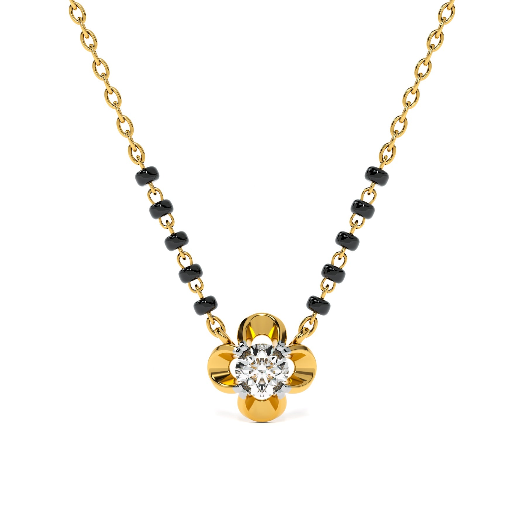 Bloomcore Petal 9KT Gold Laboratory Grown Diamond Mangalsutra