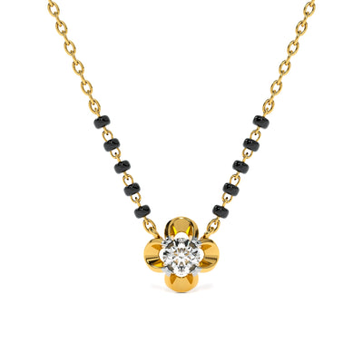 Bloomcore Petal 9KT Gold Lab Grown Diamond Mangalsutra
