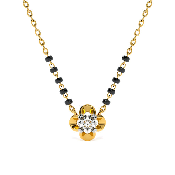 Bloomcore Petal 9KT Gold Lab Grown Diamond Mangalsutra
