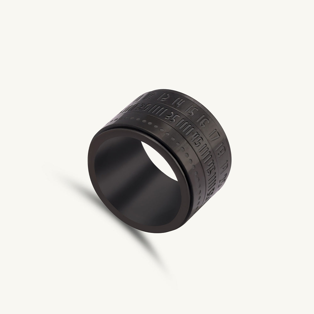 Arabic Numerals Punk Men's Ring - view 2