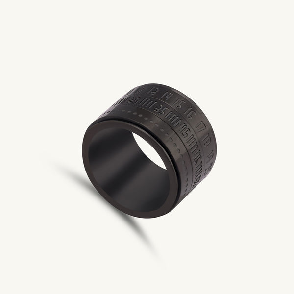 Arabic Numerals Punk Men's Ring - Image 1