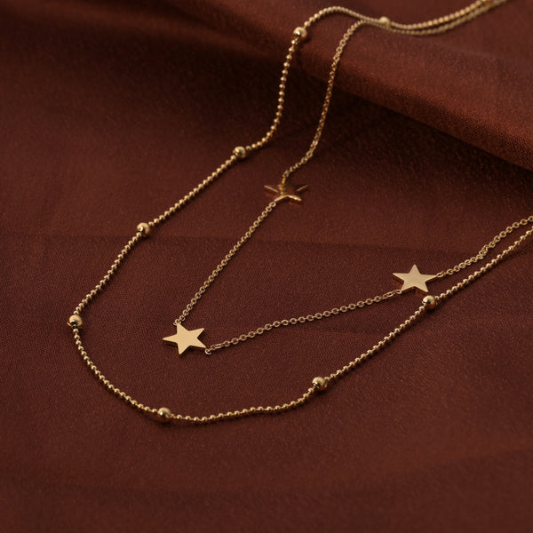 Cosmic Beads and Stars Necklace - Image 1