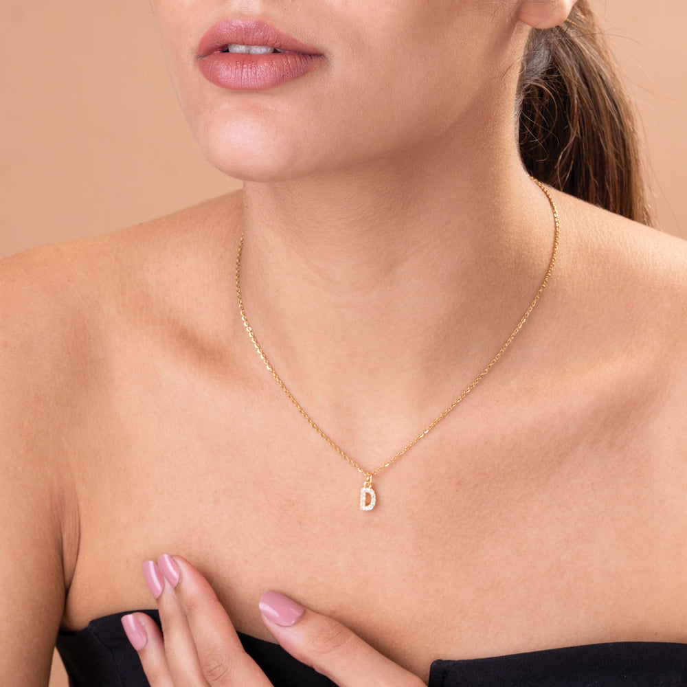 Small Cuban Link Diamond/Stone Letter Necklace – Lola James Jewelry