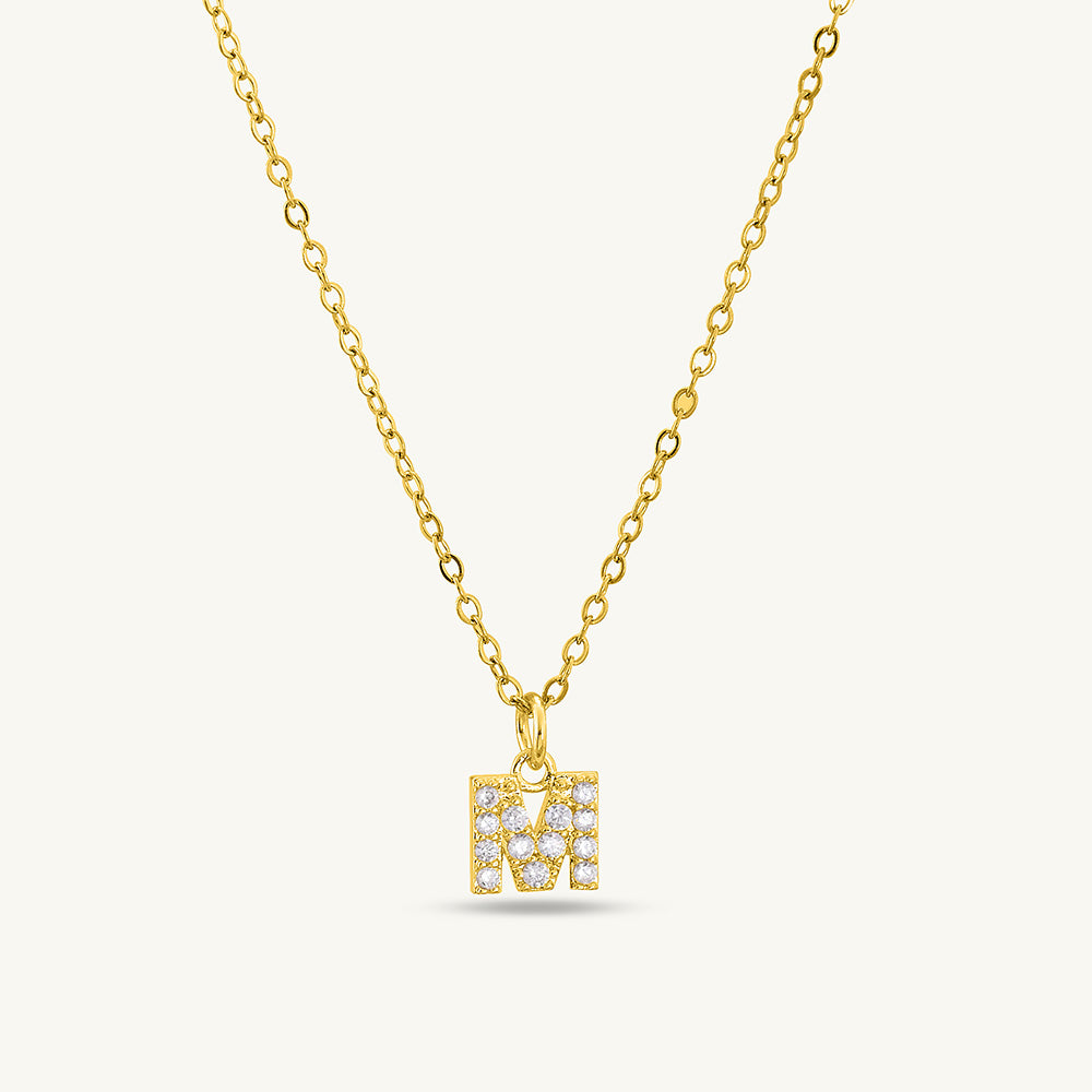 Studded Initial Necklace