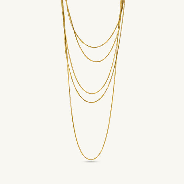 Golden Drapes Layered Chain Necklace