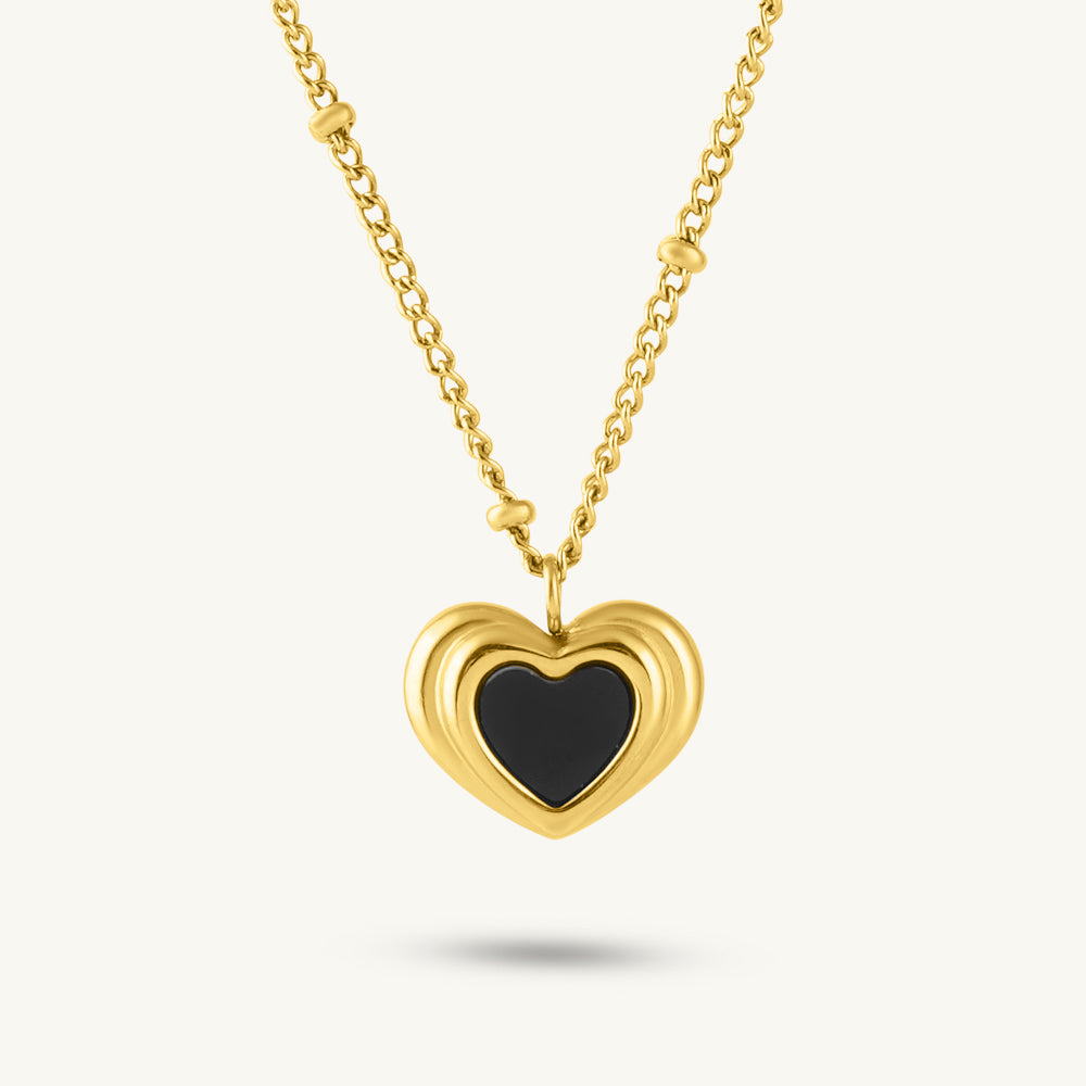 Midnight Heart Pendant Necklace