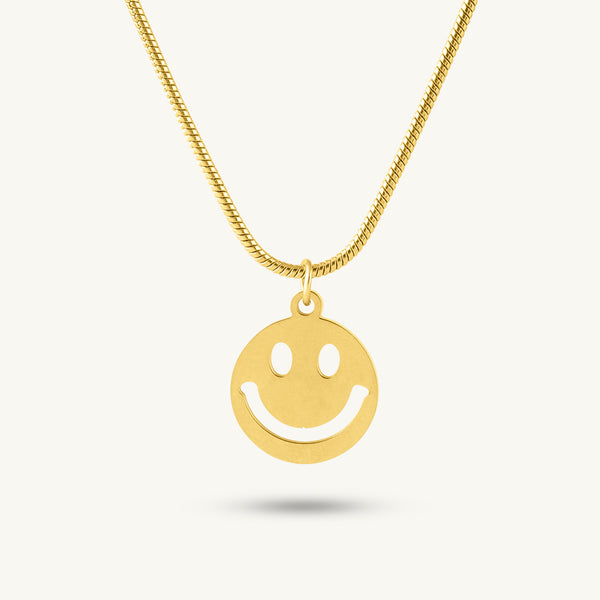 Cheerful Smiley Pendant Necklace