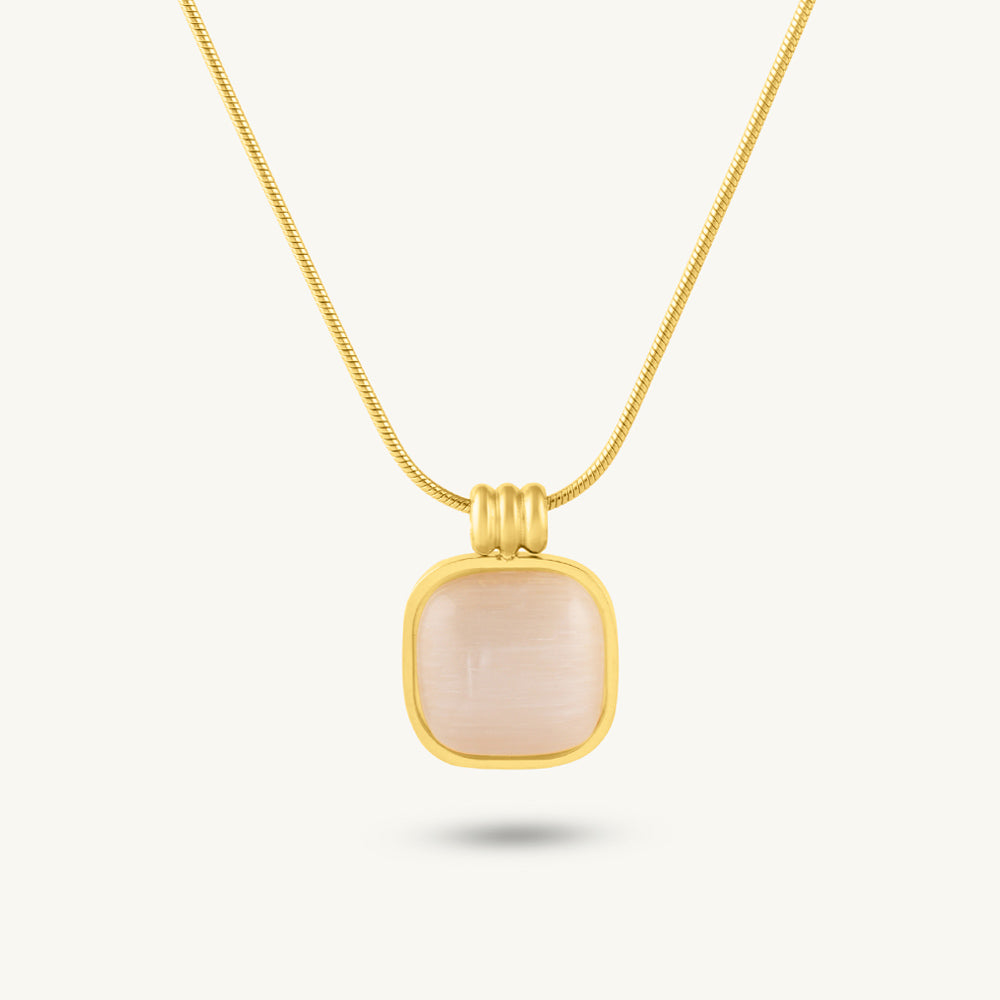 Luminous Square Stone Necklace