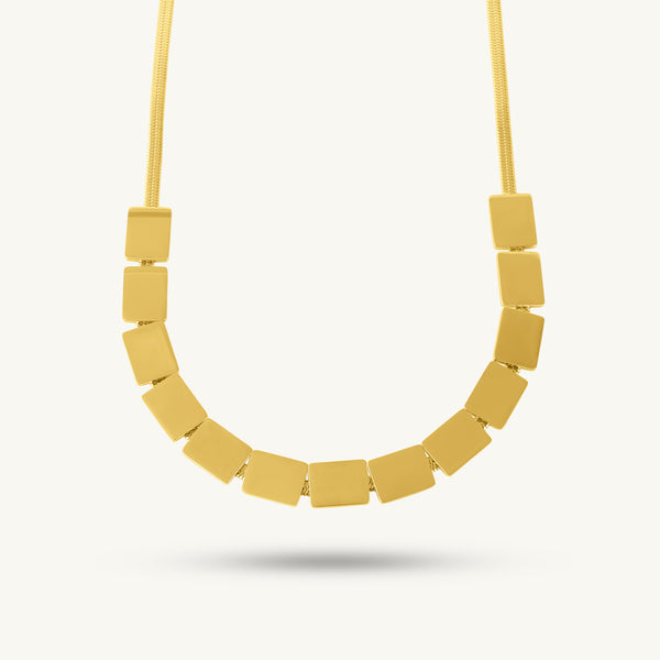 Geometric Block Necklace