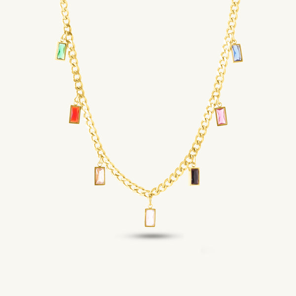 Rainbow Glow Charm Necklace