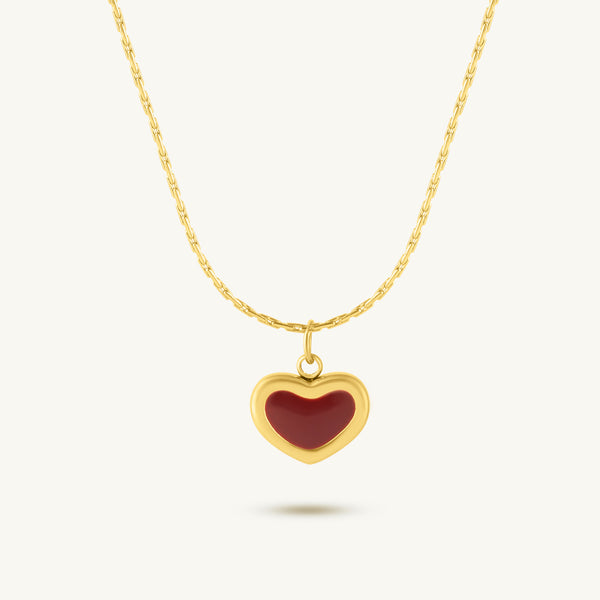 Scarlet Glow Heart Necklace