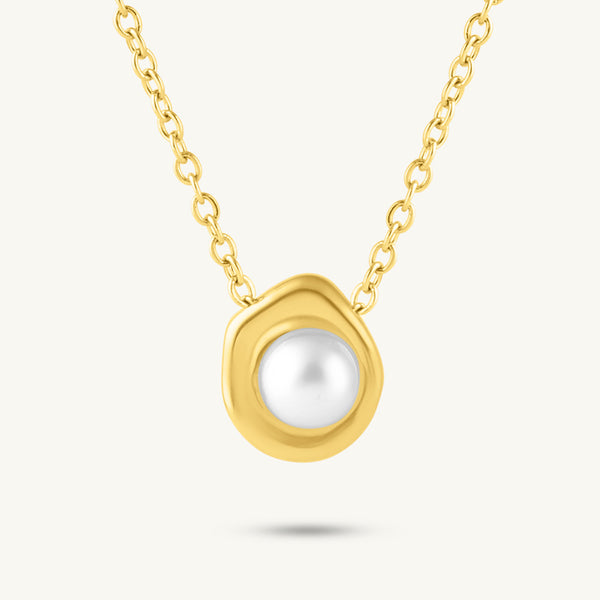 Abstract Embrace Pearl Pendant
