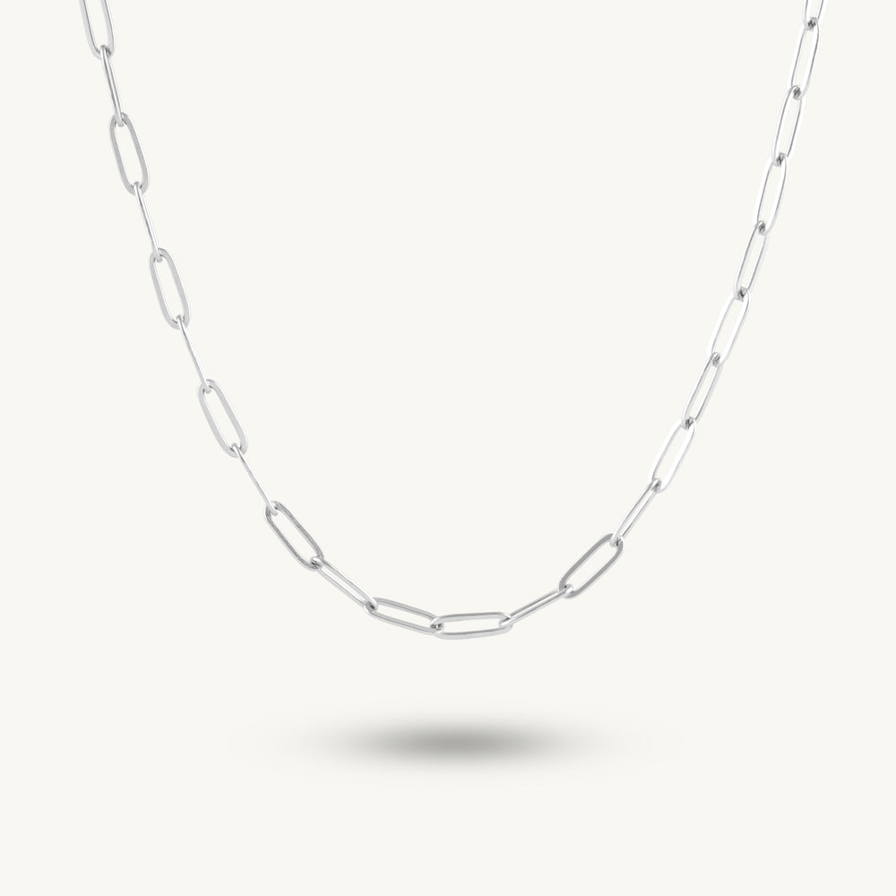 Urban Edge Silver Link Necklace