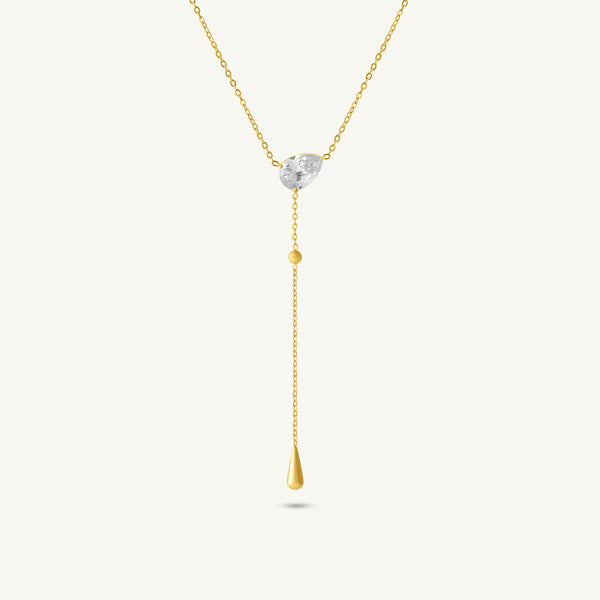 Crystal Trail Drop Necklace