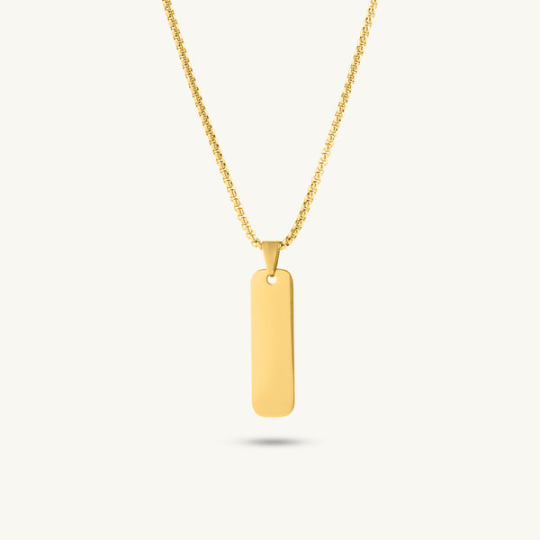 Bold ID Tag Pendant Necklace