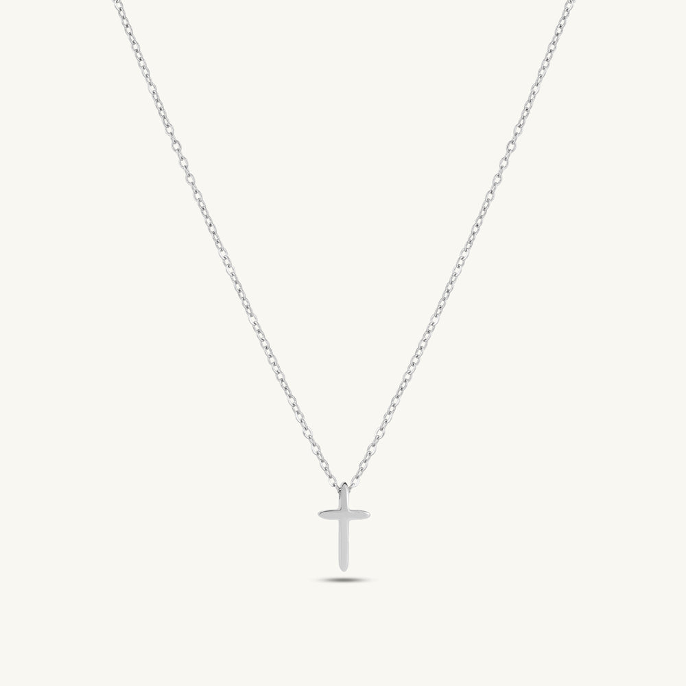 Sleek Minimal Cross Necklace