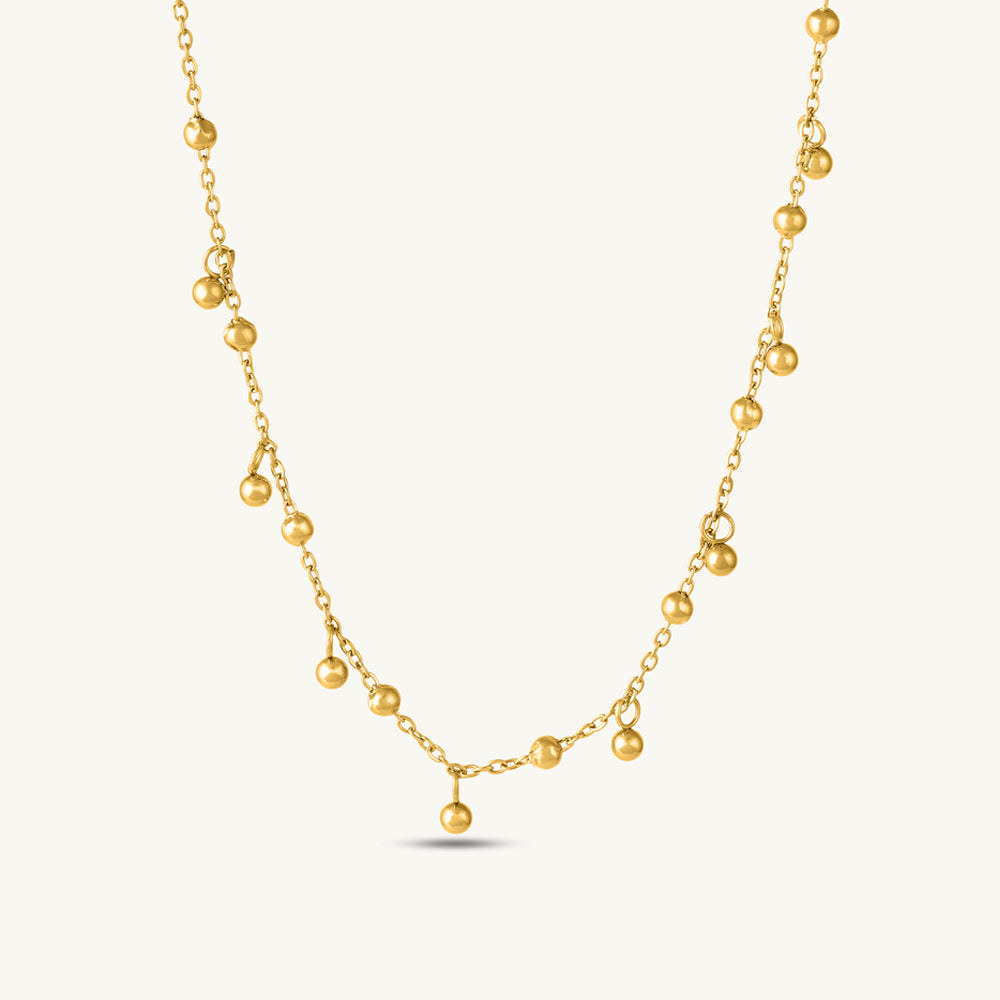 Beaded Charm Chain Necklace
