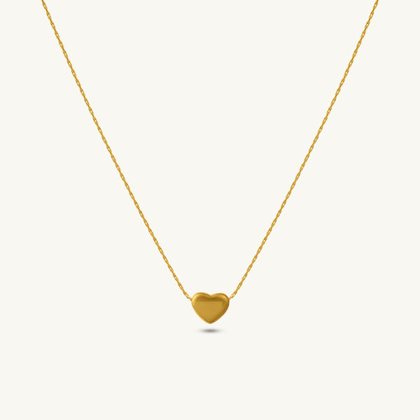 Minimal Heart Pendant Necklace
