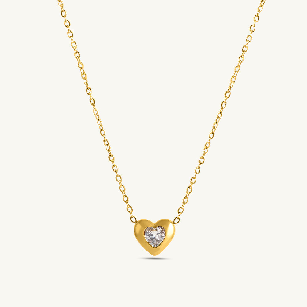 Heart Crystal Pendant Necklace