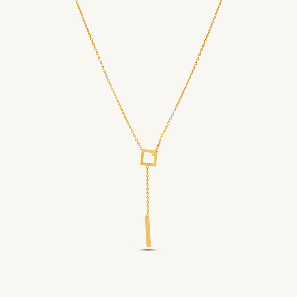 Geometric Bar Drop Necklace