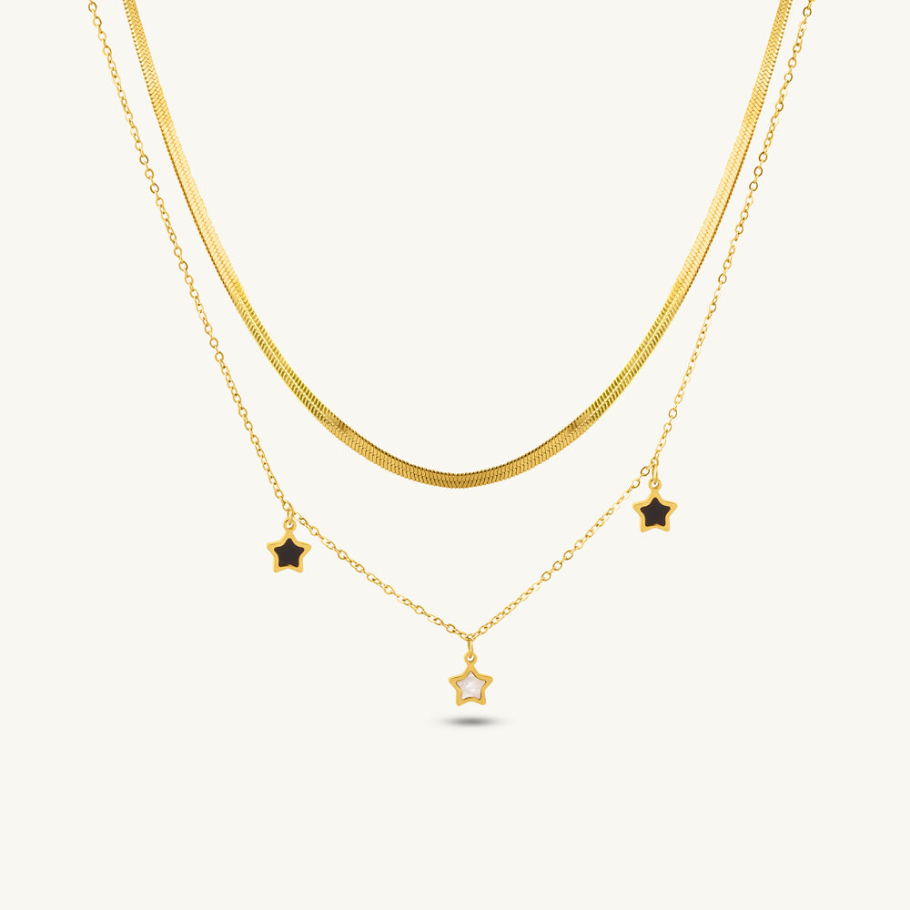 Star Charms Layered Necklace