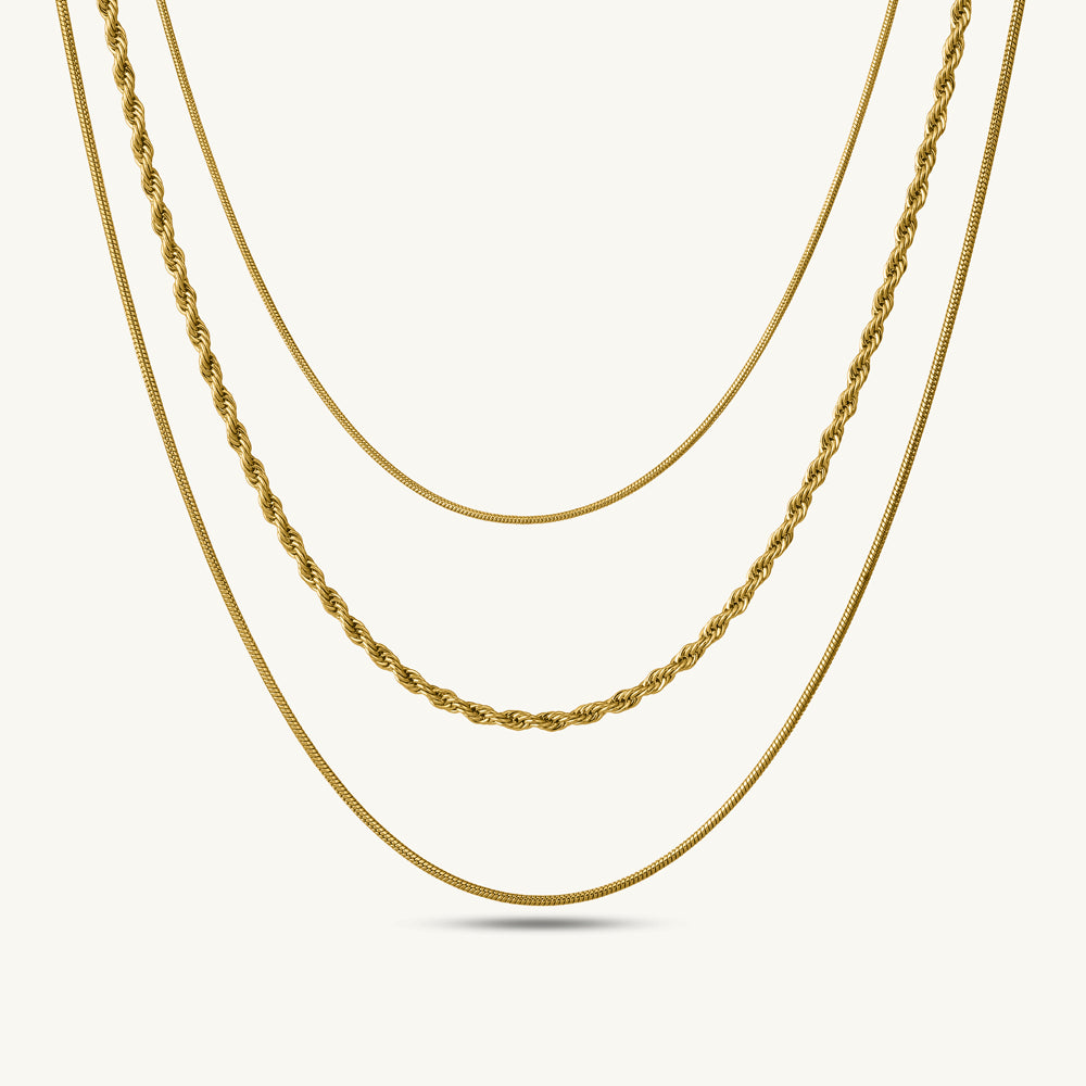 Triple Harmony Layered Necklace