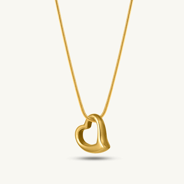 Curved Heart Necklace 