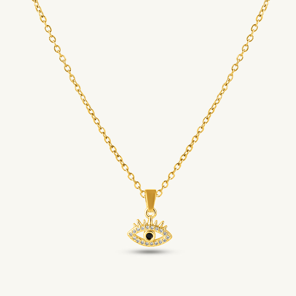 Gleaming Evil Eye Necklace