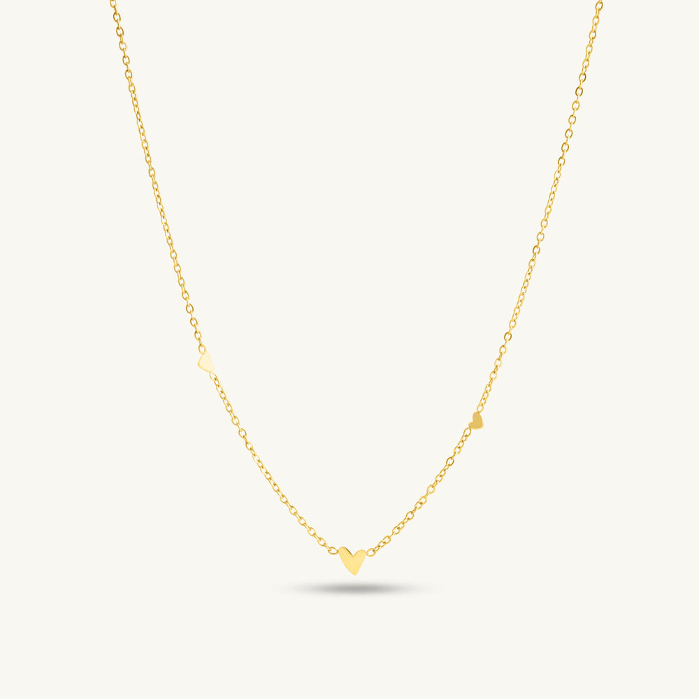 Tiny Hearts Station Necklace