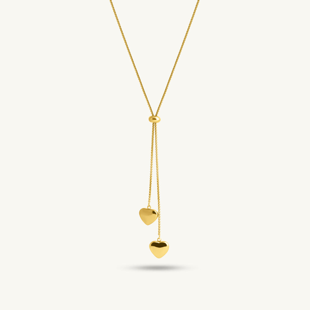 Heart Drops Bolo Necklace